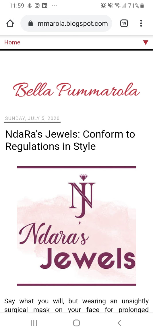 NdaRa's Jewels is Featured in Italian Fashion Blog ~ Bella Pummarola