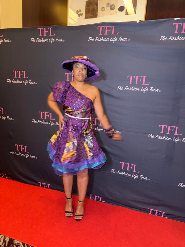 Purple Poppins - Shiny Wax African Print