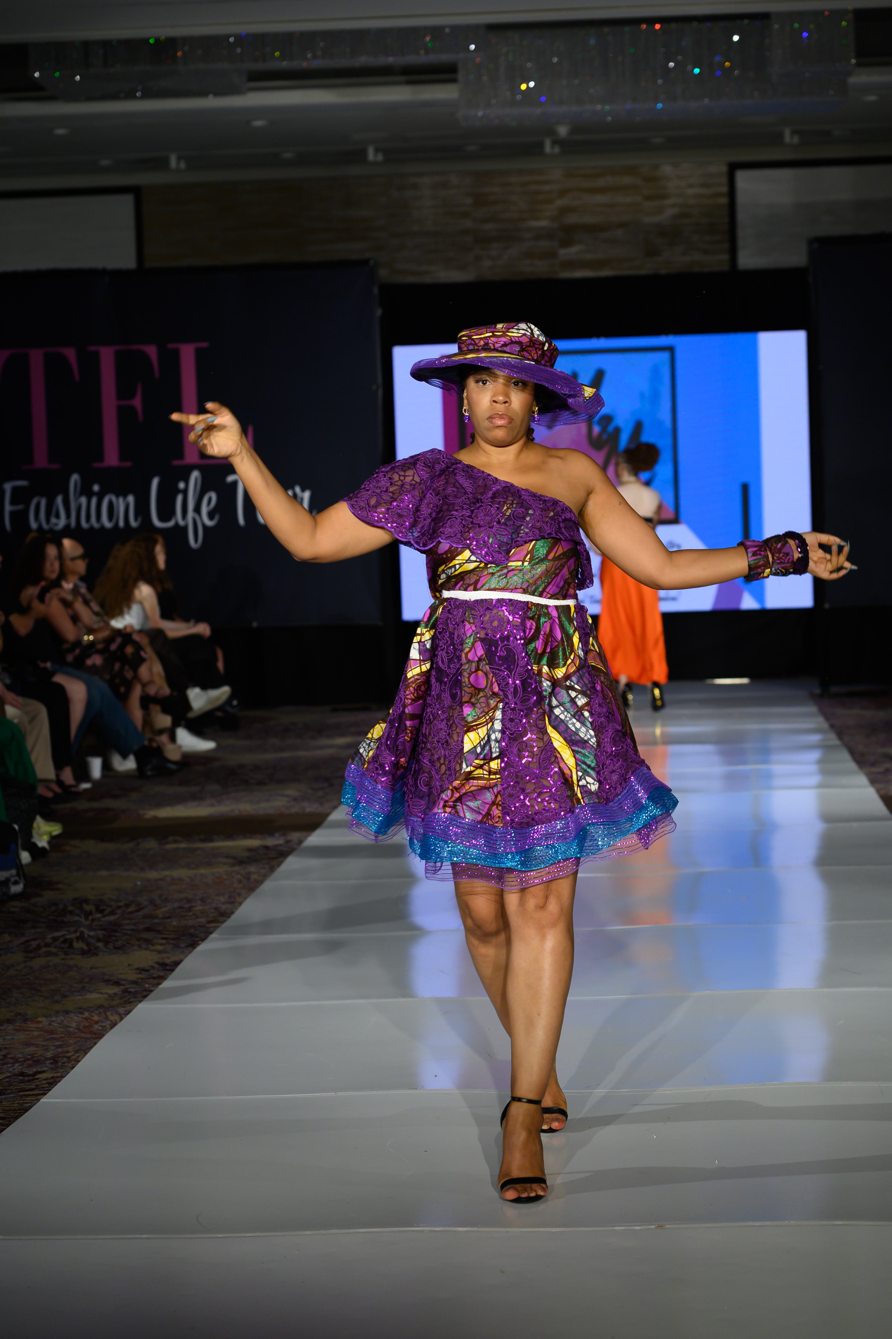 Purple Poppins - Shiny Wax African Print