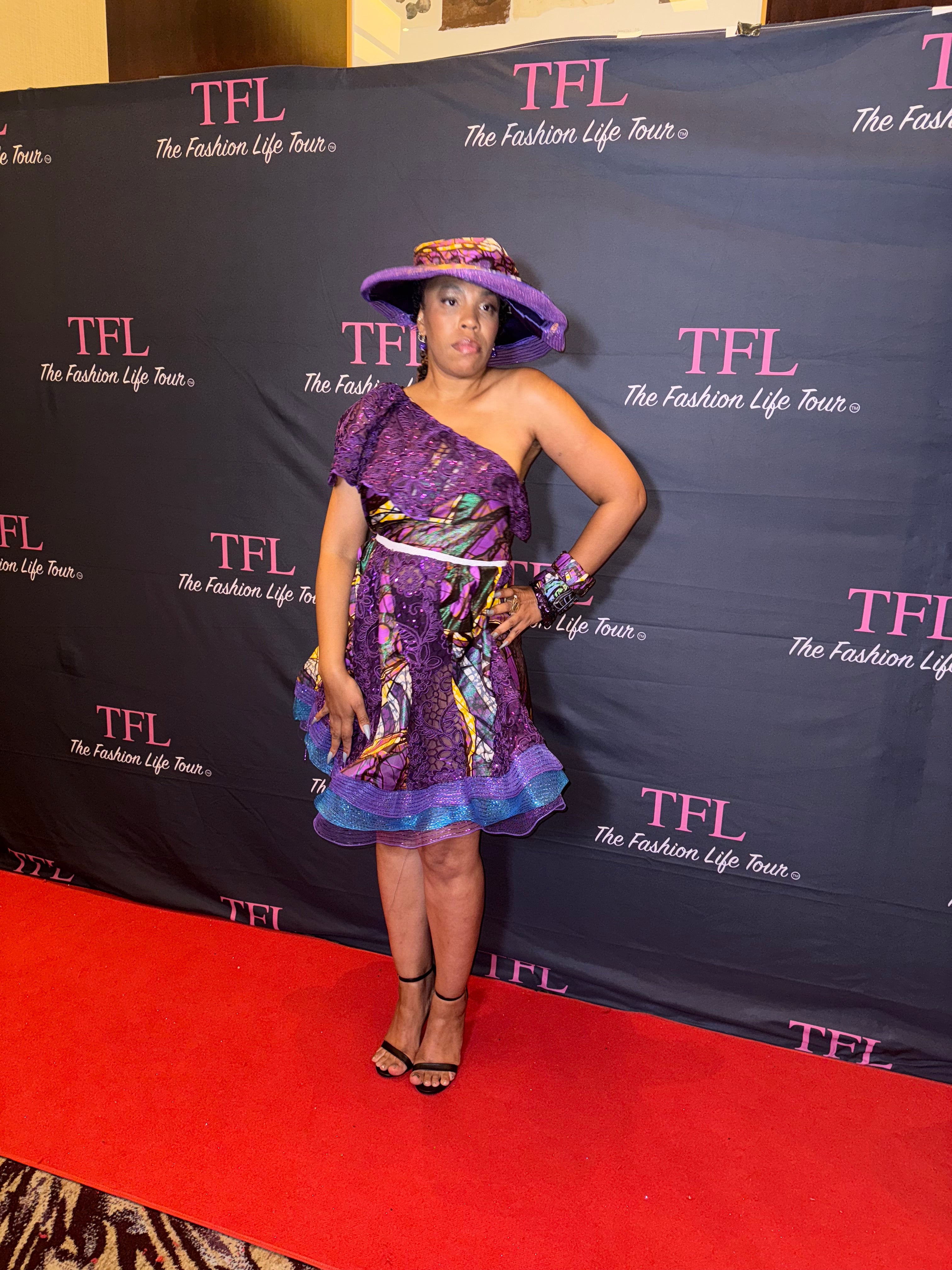 Purple Poppins - Shiny Wax African Print