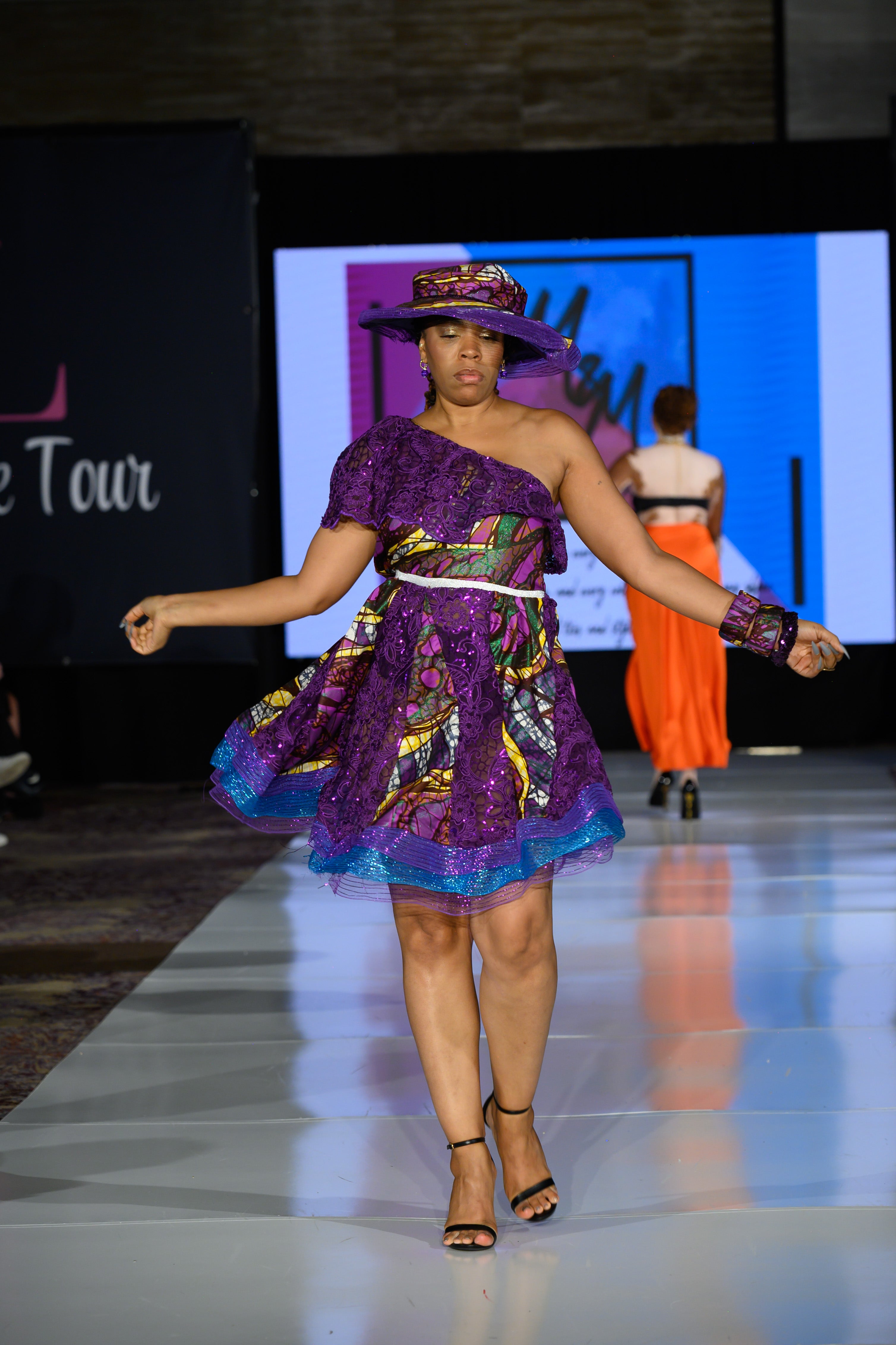 Purple Poppins - Shiny Wax African Print