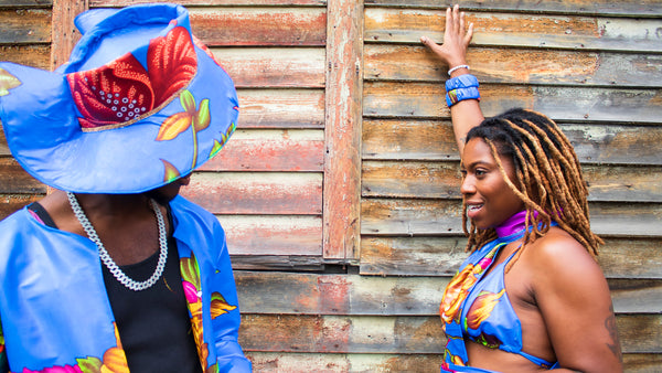 Blue Wave Elegant Apron Dress Ensemble - By Ndara's Jewels