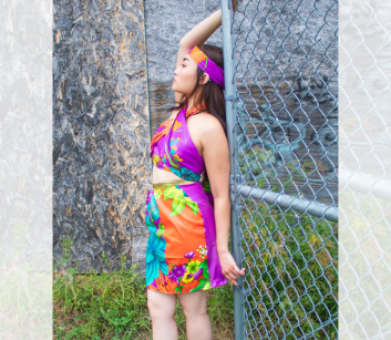 Island Blend Mid Length Skirt & Infinity Shirt