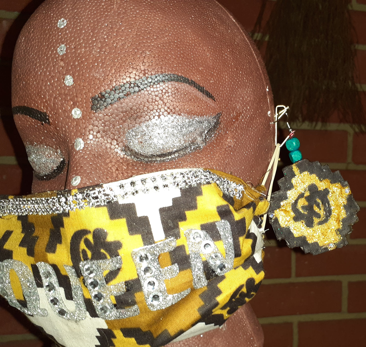 Gye Nyame Bling Queen Mask-Ndara's Jewels