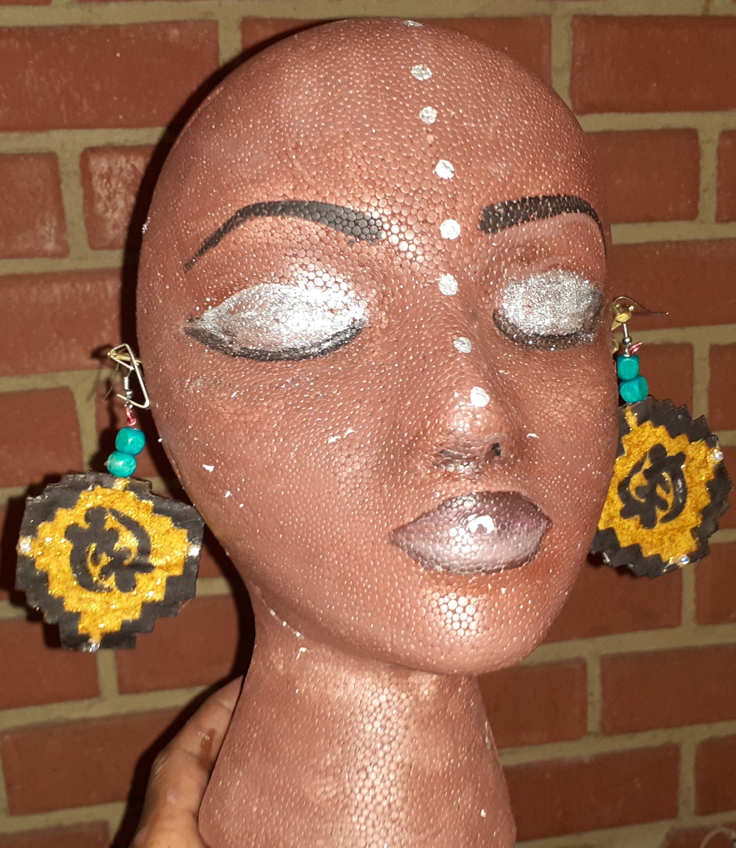 Gye Nyame Bling Earrings-Ndara's Jewels