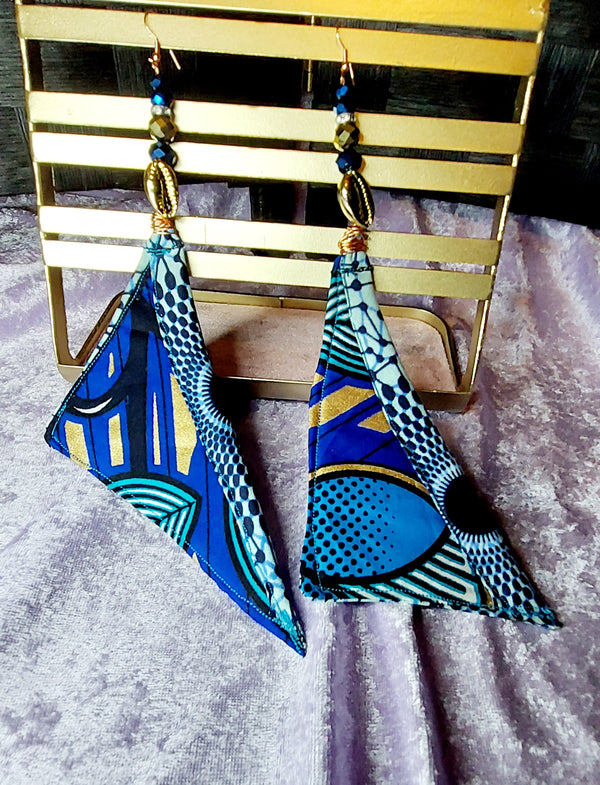 Blue New Pyramid Earring