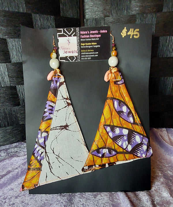 Shell & Sea Pyramid Earrings