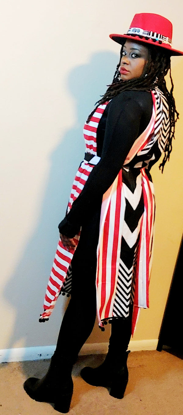 Foundational Tracks - Elegant Apron Dress - Black Starline Collection