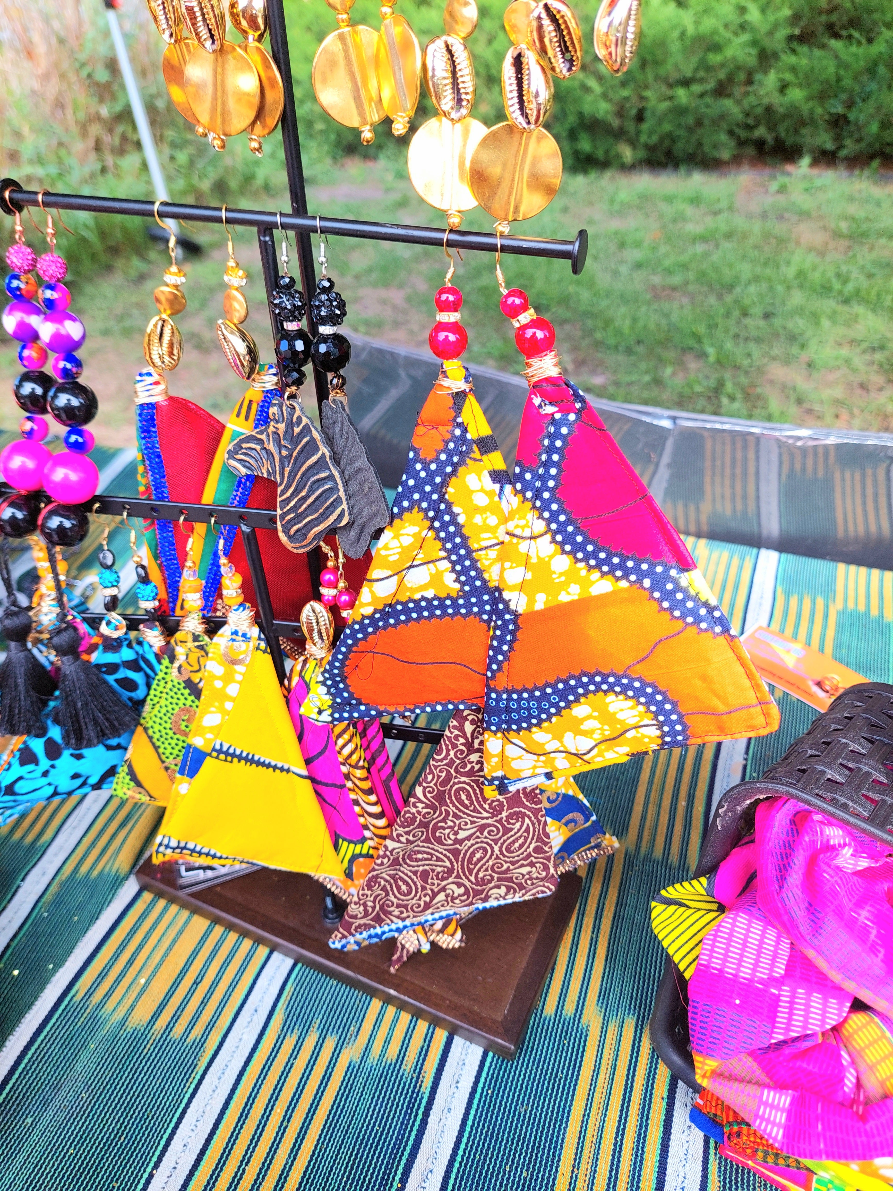 Multi color Pyramid Earrings