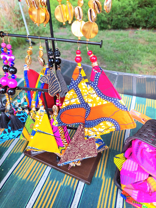 Multi color Pyramid Earrings