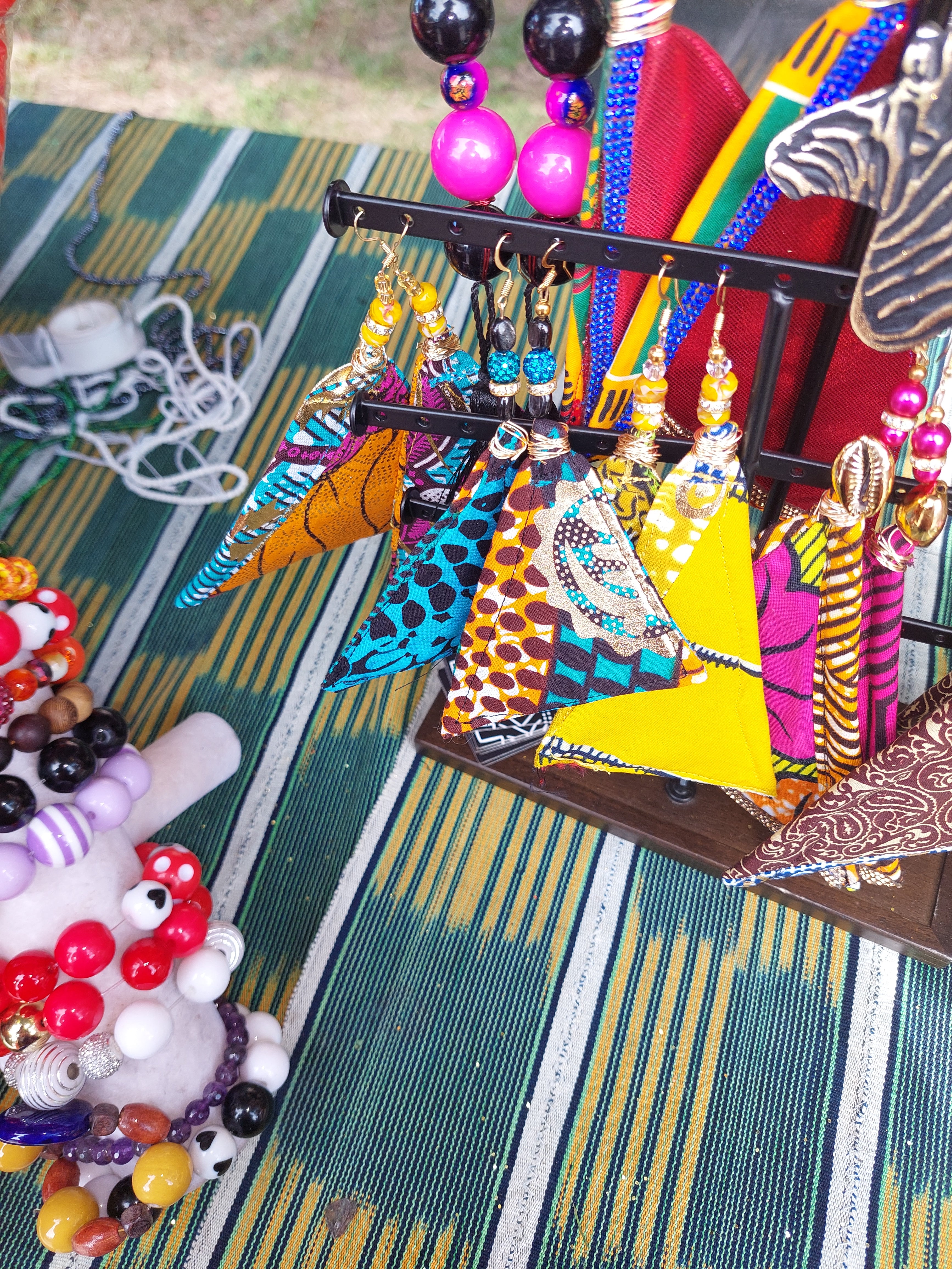 Multi color Pyramid Earrings