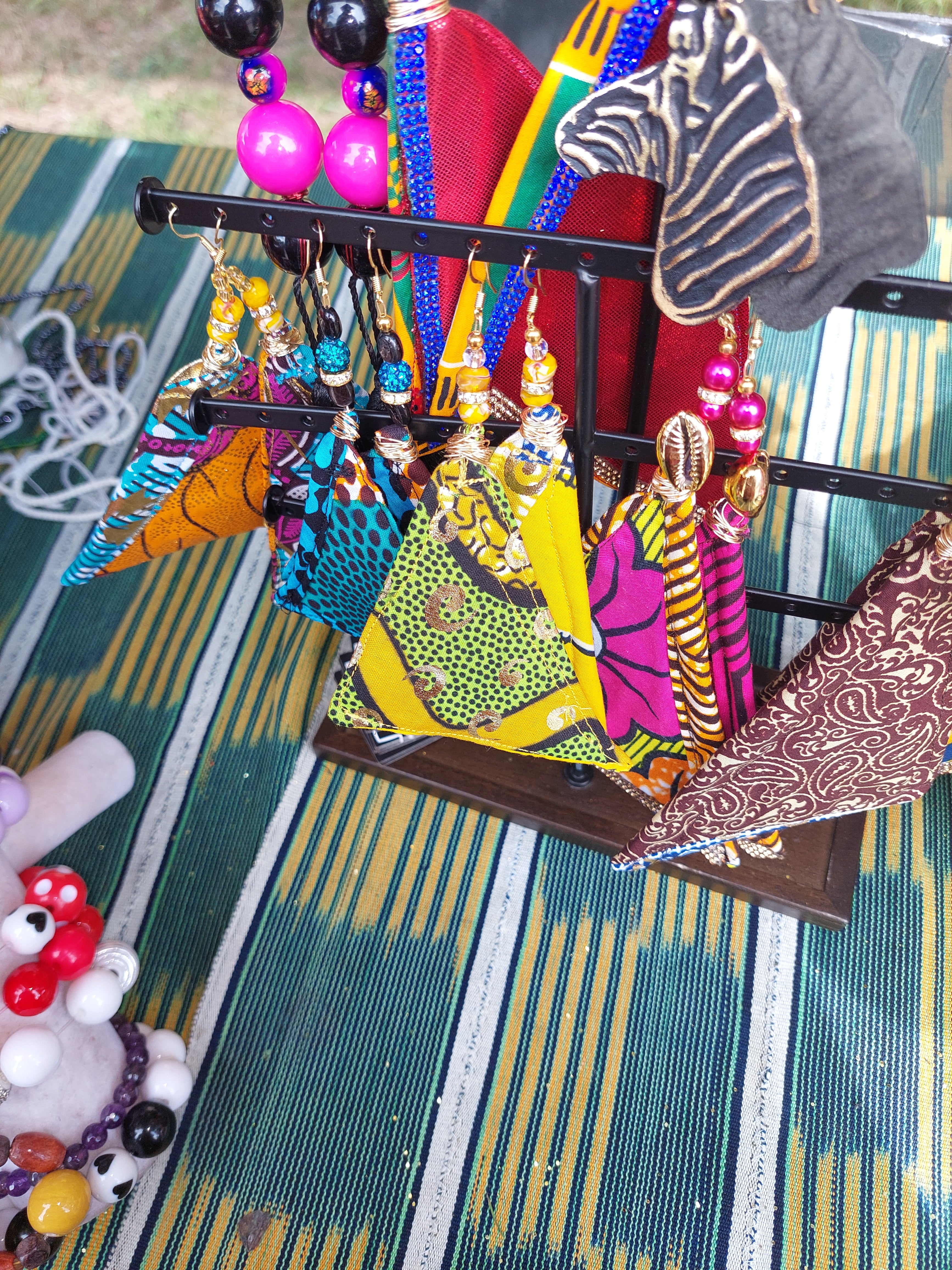 Multi color Pyramid Earrings