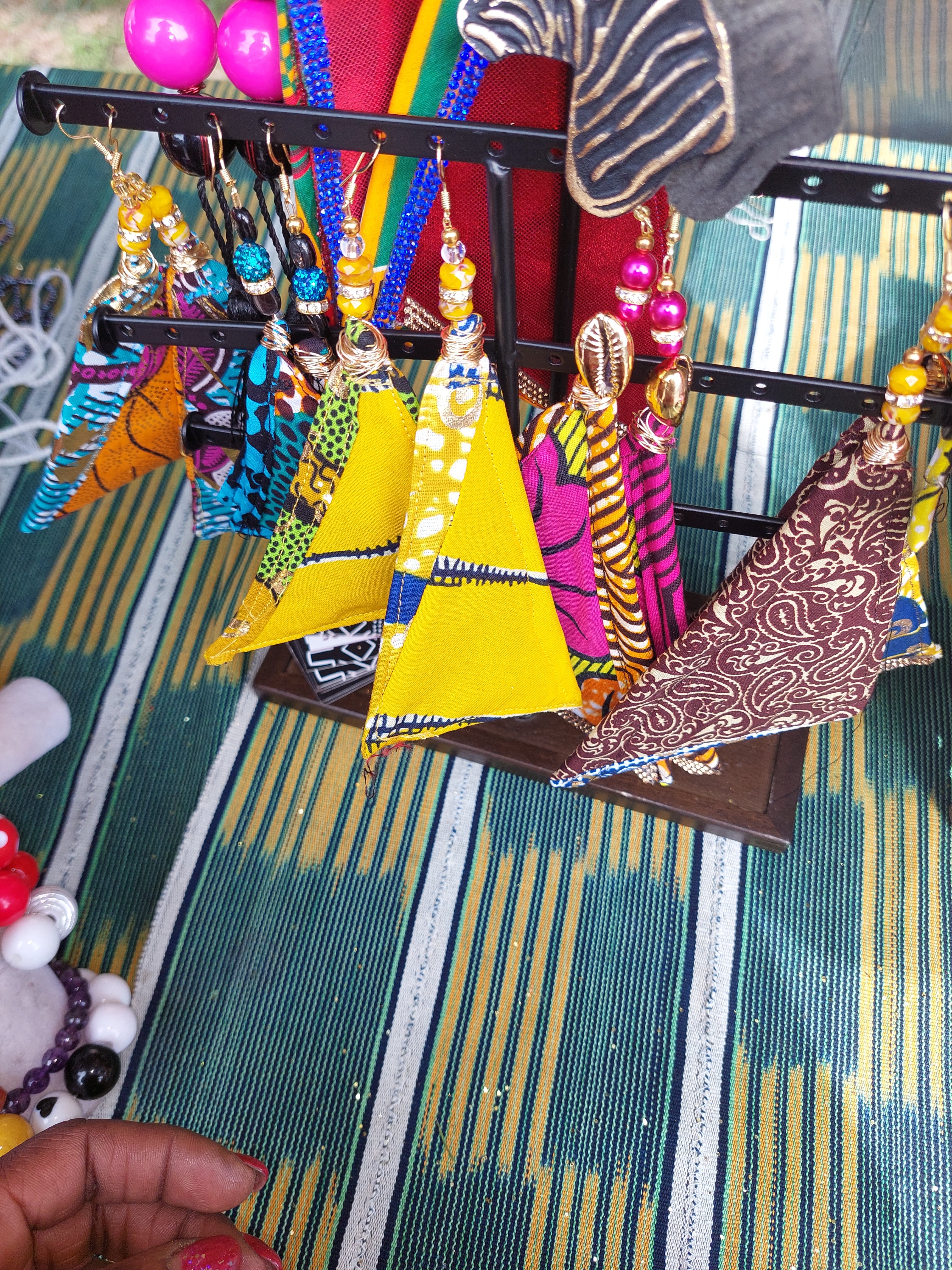 Multi color Pyramid Earrings