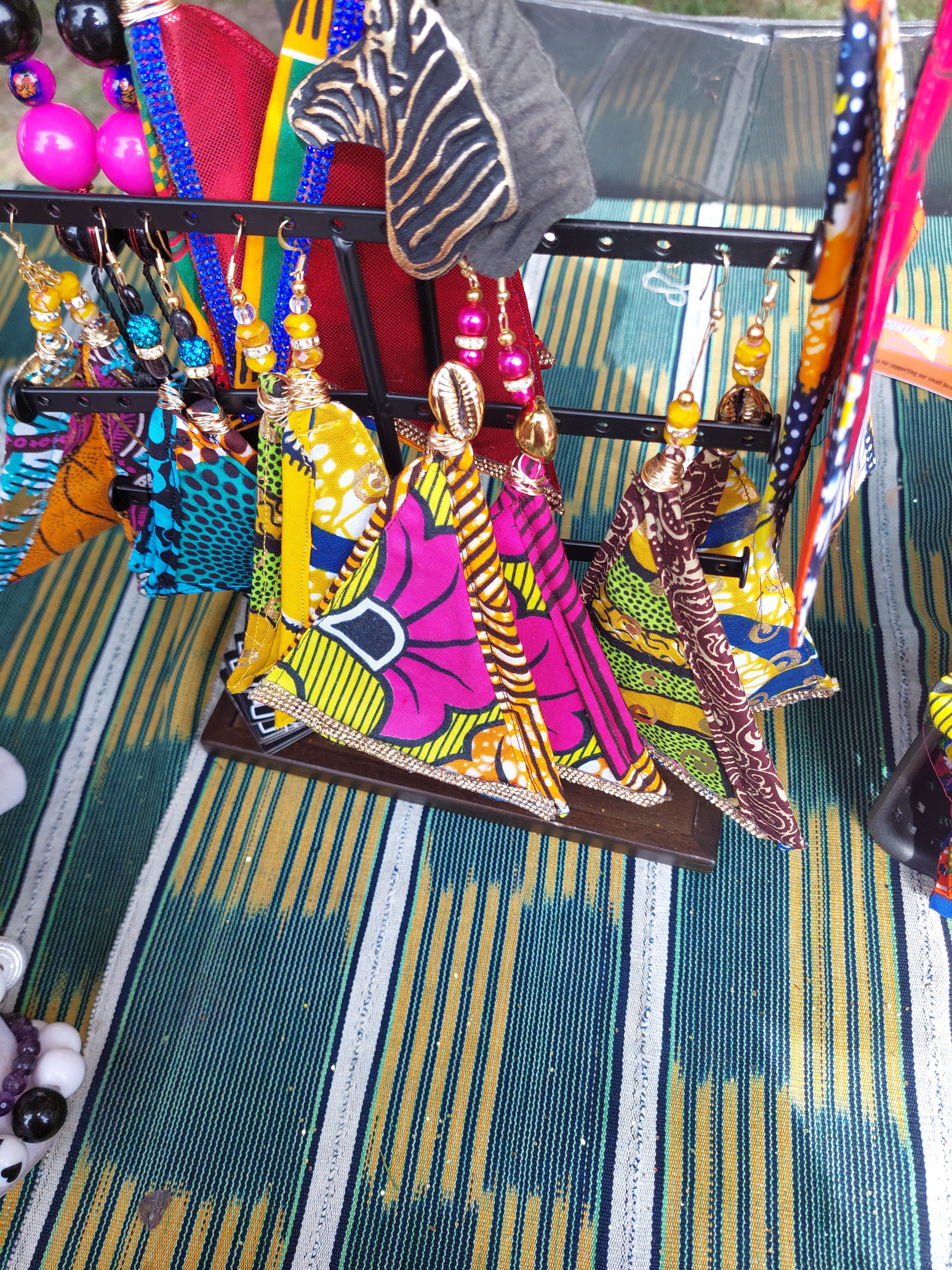 Multi color Pyramid Earrings