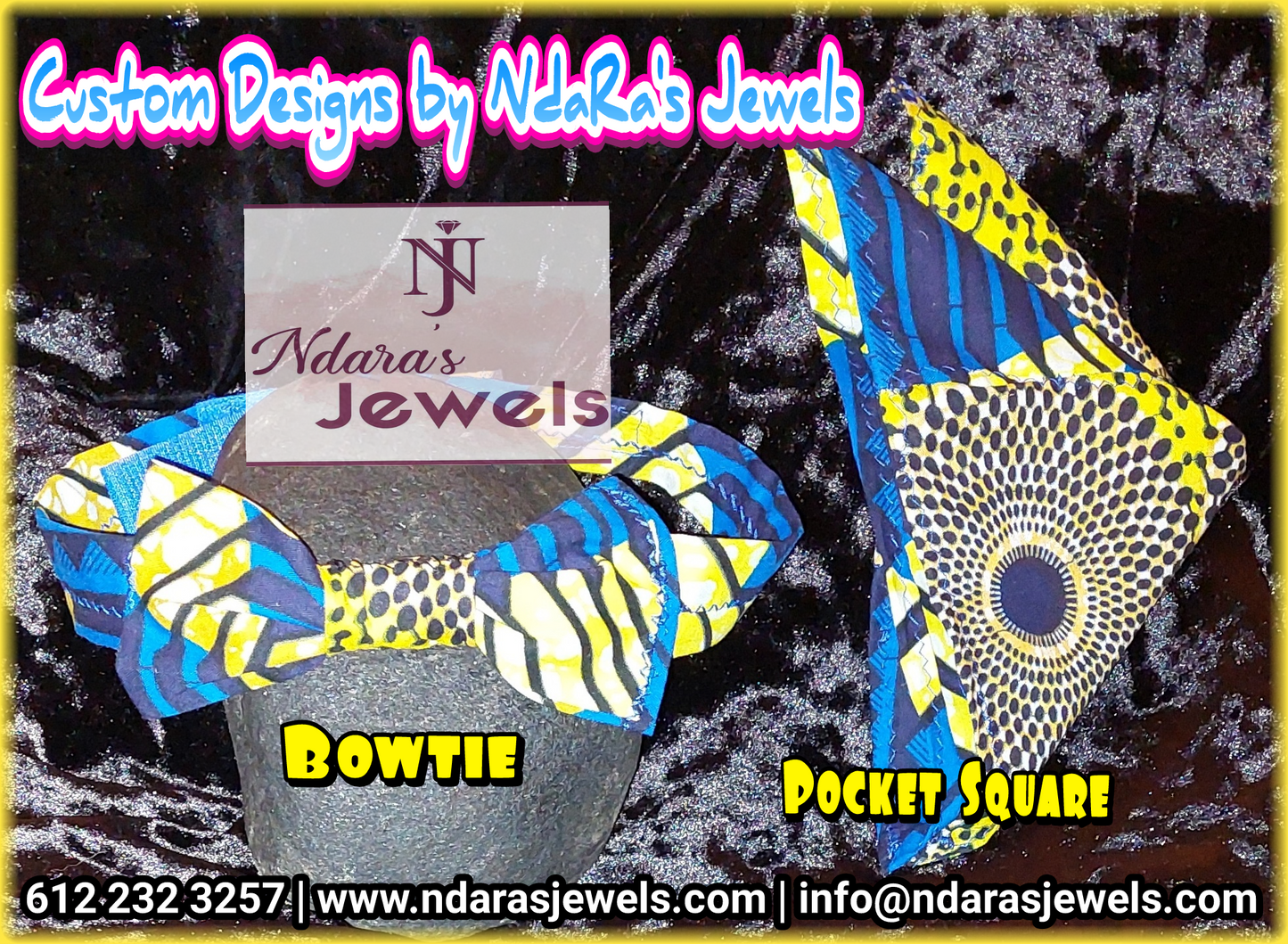 Ankra Fashion Bowtie & Pocket Square Duo
