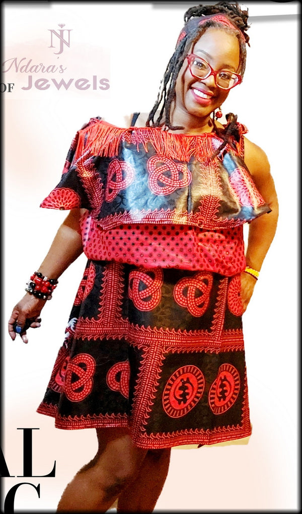 A-Line Peplum Babydoll Dress - Black Starline Collection