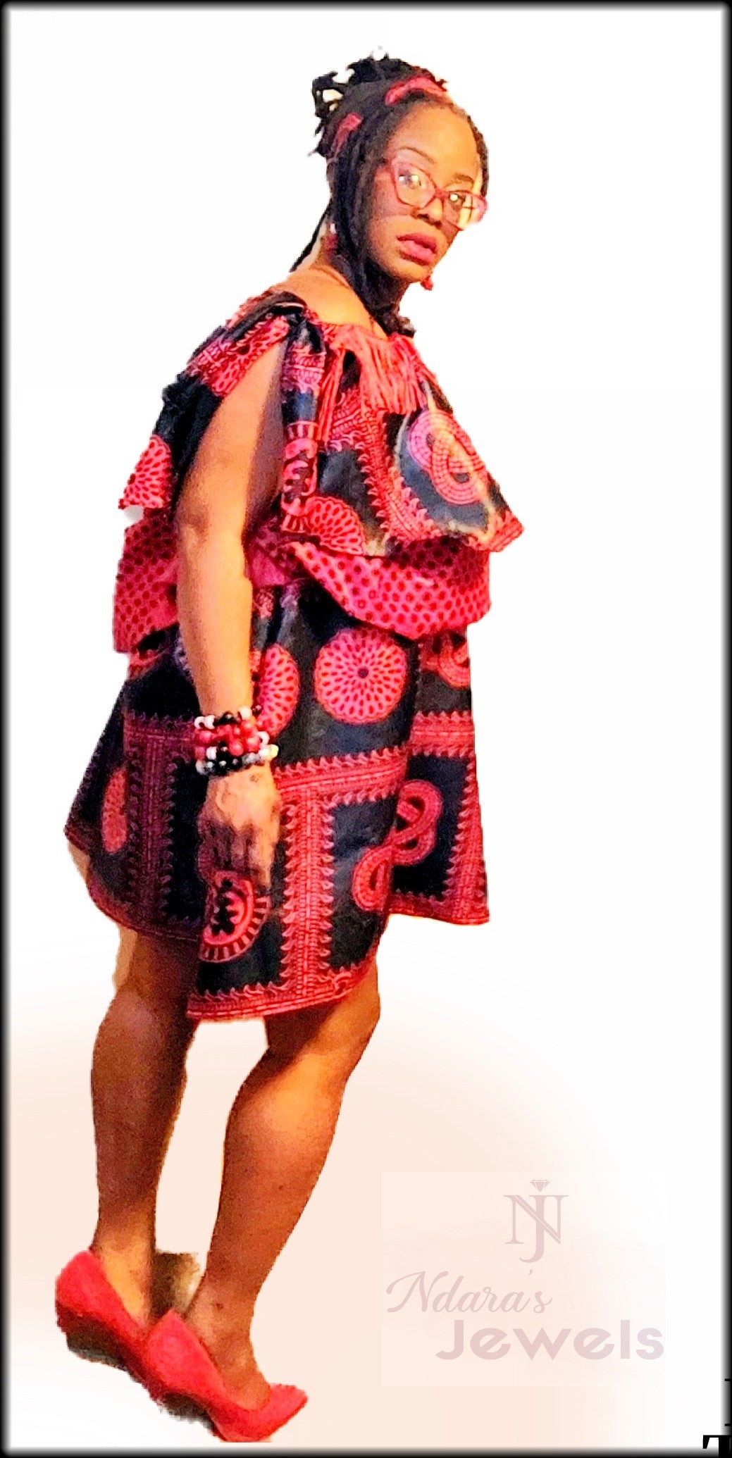 A-Line Peplum Babydoll Dress - Black Starline Collection