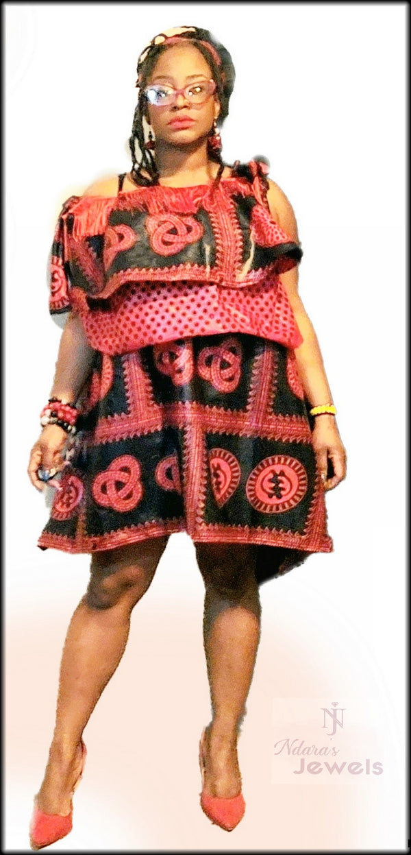 A-Line Peplum Babydoll Dress - Black Starline Collection