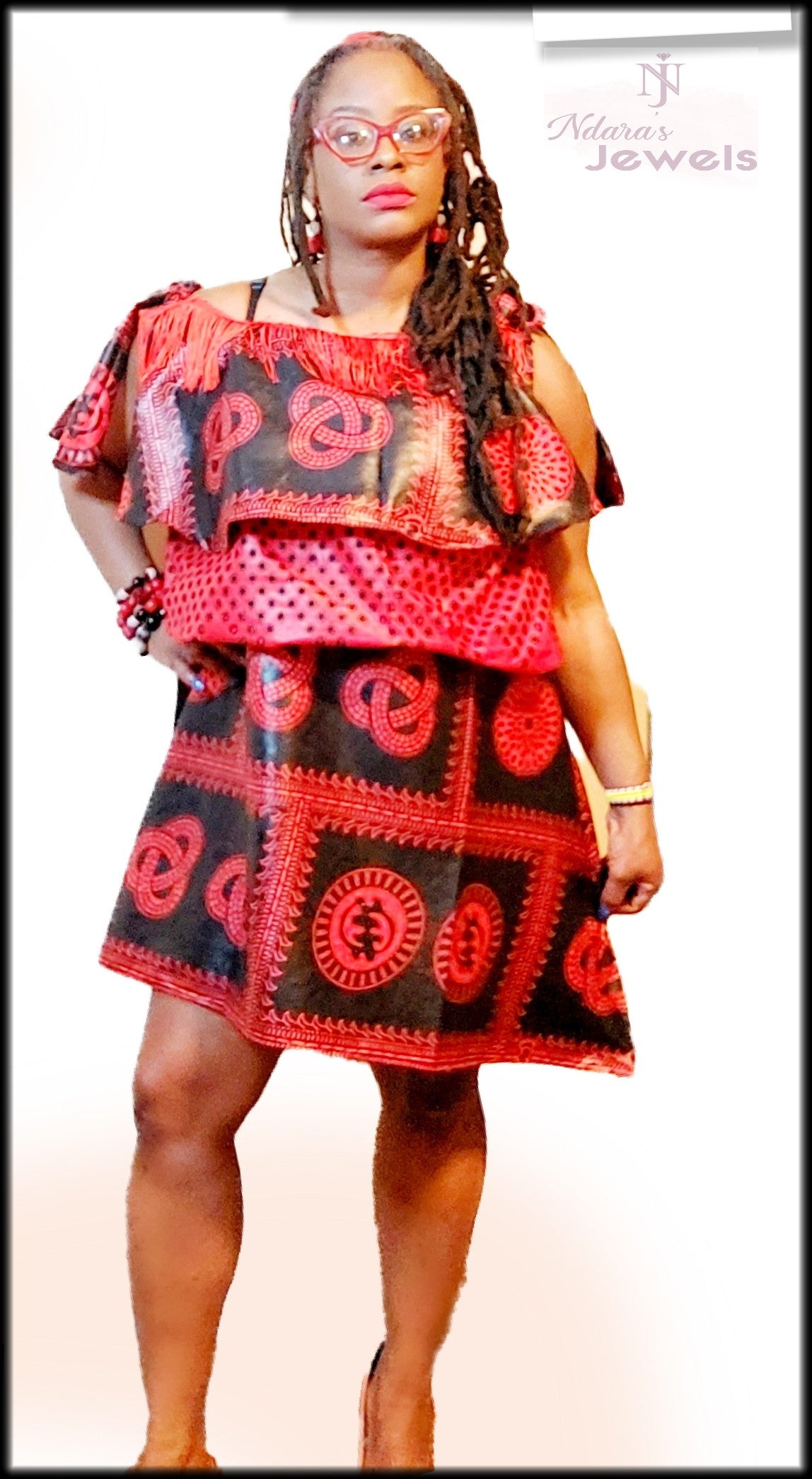 A-Line Peplum Babydoll Dress - Black Starline Collection