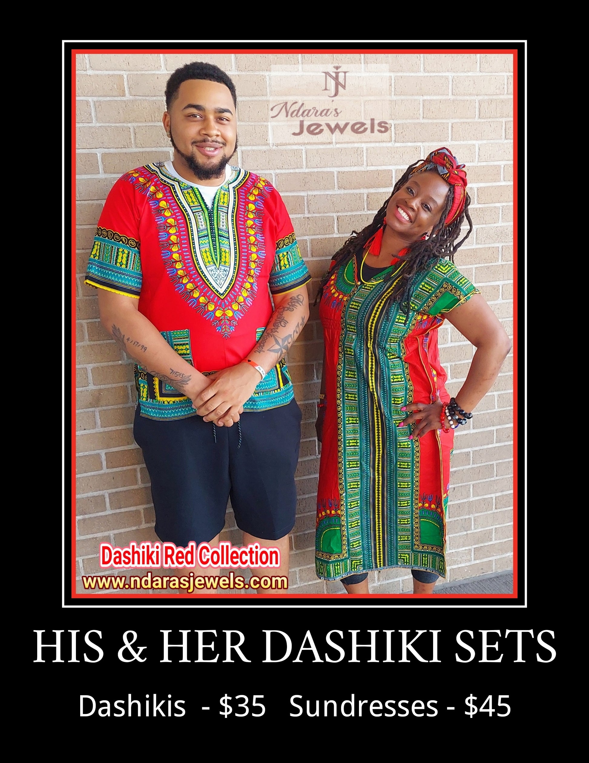 His & Her Dashiki Sets-Ndara's Jewels